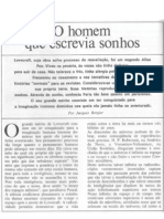 Artigo - Lovecraft o Homem Que Escrevia Sonhos - Jacques Bergier