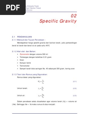02 Specific Gravity