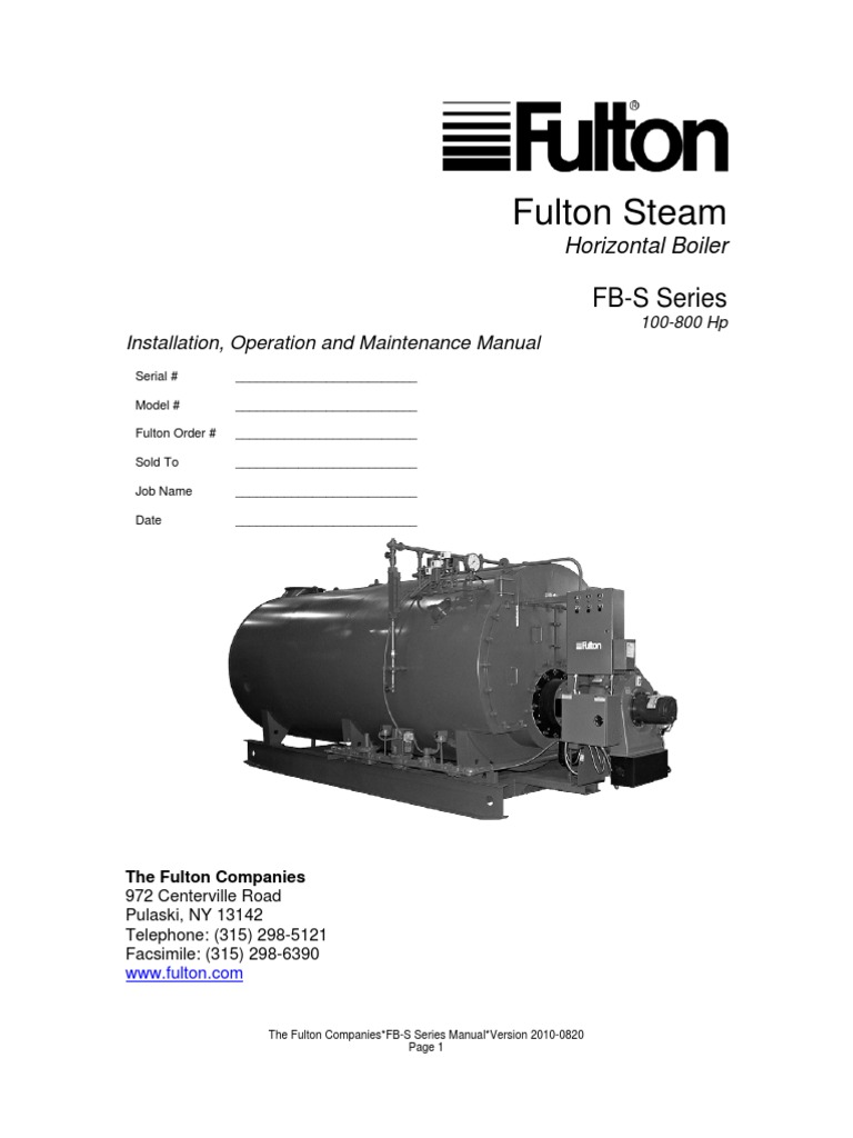 Fulton Steam: FB-S Series | PDF | Boiler | Chimney