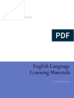 English Language Learning Materials - Brian Tomlinson