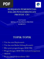 Download Kebijakan Pemerintah Dlm Pengembangan Profesi CIO by Arif Budiman SN105081544 doc pdf