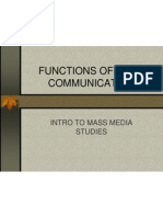 Functions of Mass Communication