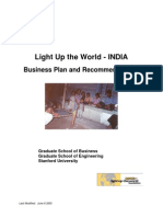 Light Up The World - INDIA: Business Plan and Recommendations