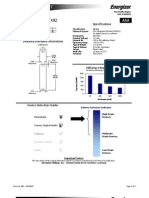 Energizer X92: Product Datasheet