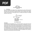 Lecture - 4 Notes: Drilling Basic Mechanical Engineering (Part - B) 1