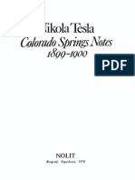 Nikola Tesla - Colorado Springs Notes 1899-1900 1978