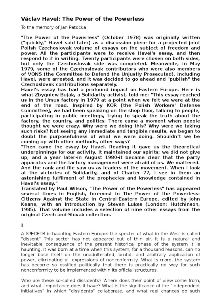 The power of the powerless full text image