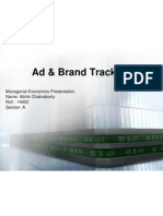 Ad & Brand Tracking: Managerial Economics Presentation. Name: Abhik Chakraborty Roll: 14002 Section: A