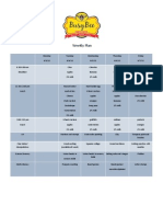 Plan For Week of 9-3-12