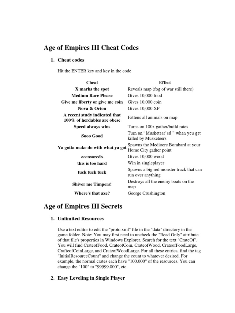 Age Of Empires Iii Cheat Codes Cheating In Video Games Computer Architecture