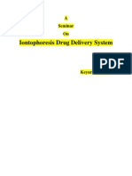 Seminar On Iontophoresis Drug Delivery System