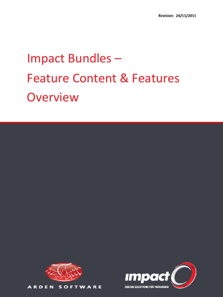 Impact CAD Bundles Feature Content and Features Overview - English