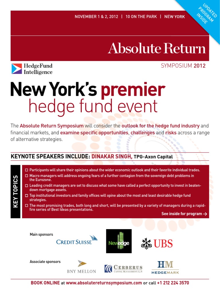 Absolute Return Symposium Brochure Hedge Fund Investment Management