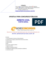 Apostila de Direito Civil (Parte Geral) para Concursos