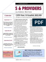 Payers & Providers California Edition – Issue of September 6, 2012