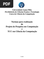 Normas Projeto de Pesquisa e TCC 20122