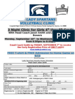 CHS Volleyball Clinic Registration Flyer