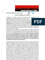 Declaración Pública MUI UAHC: Todo El Poder A Las Bases!