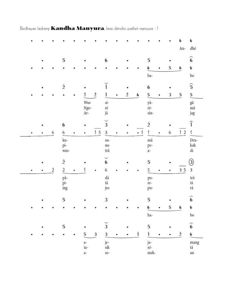 Notasi Kandha Manyura Pdf
