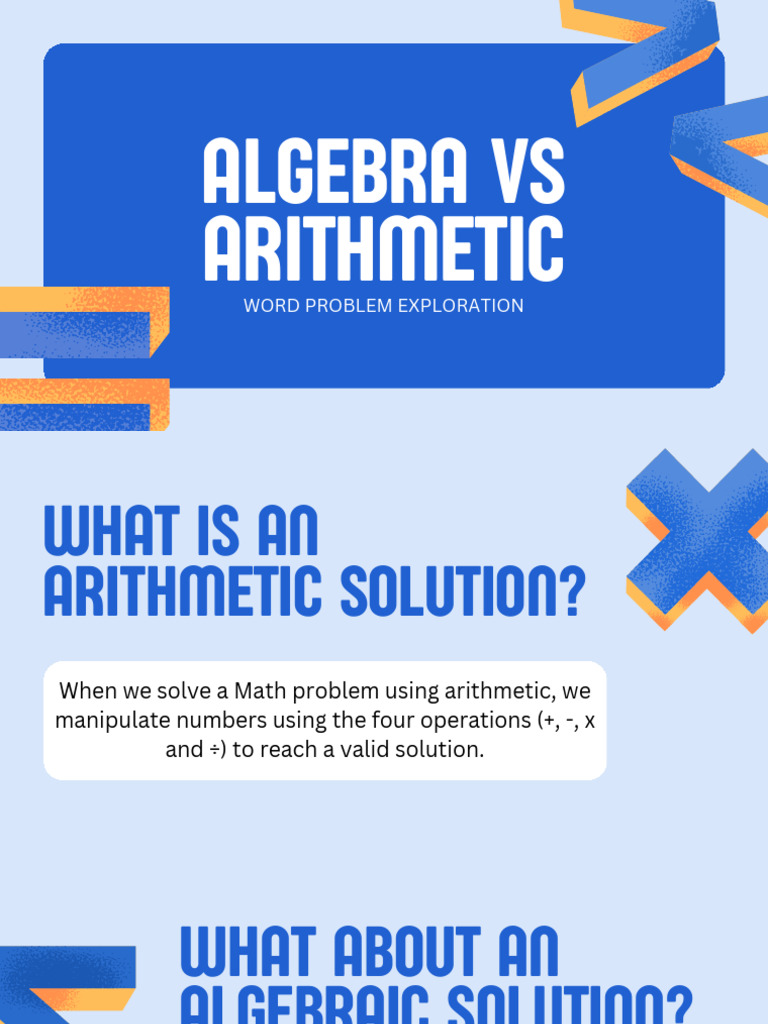Algebra and Arithmetic Word Problems Worksheet | PDF