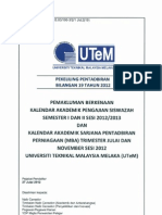 Academic Calendar 2012_2013 Sem 2