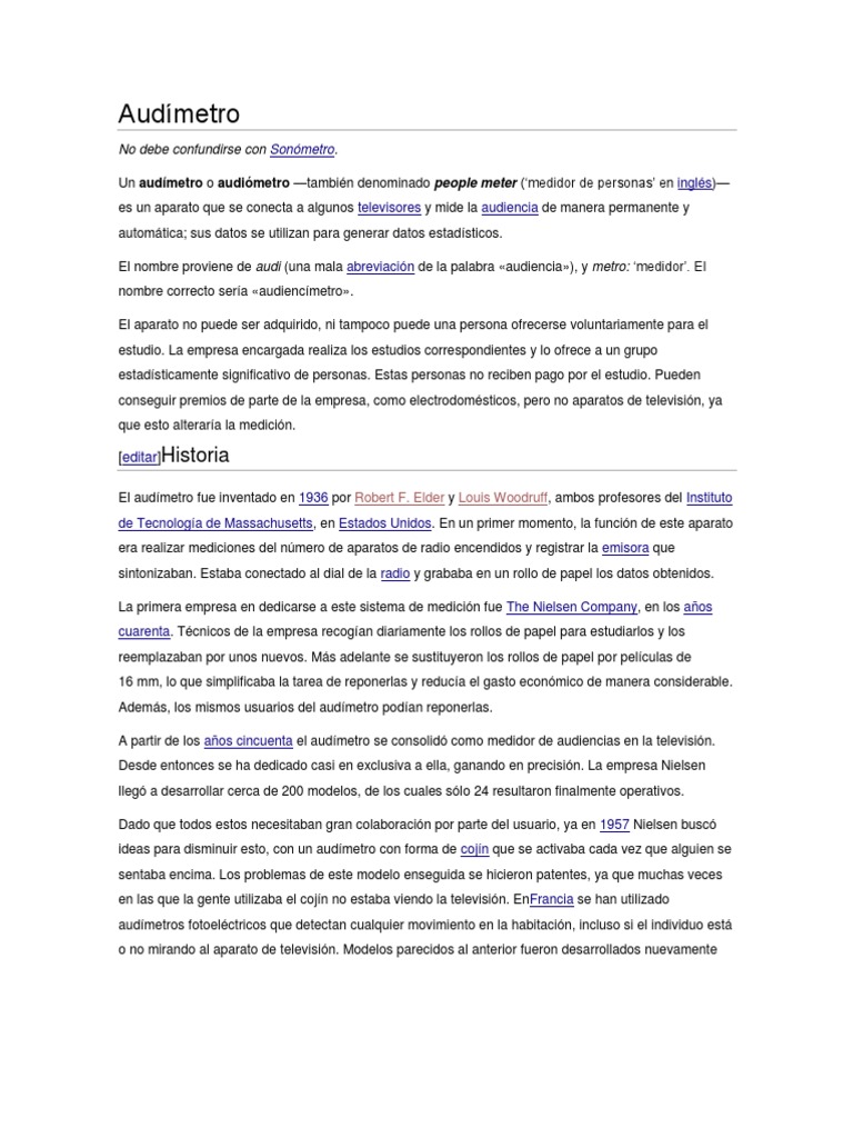 Audímetro PDF Televisión