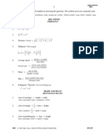 Math k1 k2 Percubaan PMR 2009 Sarawak