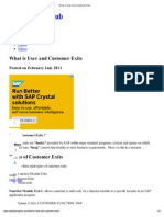 What Is User and Customer Exits