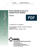 Power Quality Issues in a  Hybrid Power System