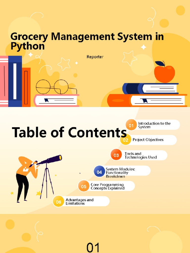 Grocery Management System in Python - AI PPT Maker | PDF