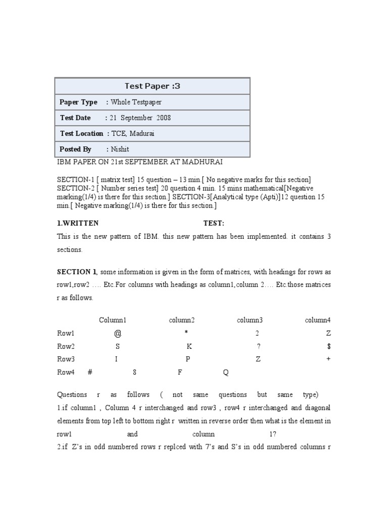 ibm-aptitude-test-questions-e-matrix-mathematics-mathematics