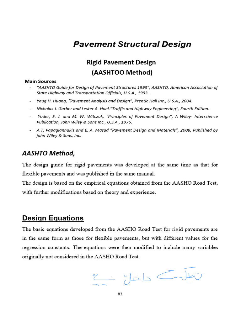Pavement Structural Design - (Rigid Pavement) | PDF | Road Surface ...