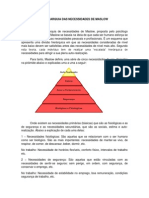 A Hierarquia Das Necessidades de Maslow