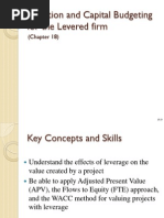 Valutaiton of the Leveraged Firm