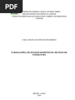 FARMACOPÉIA DE FELINOS DOMÉSTICOS