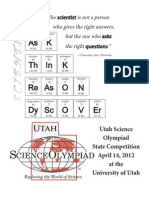 2012 Utah Science Olympiad Program