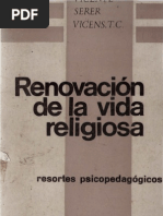 Serer, Vicente Renovacion de La Vida Religiosa
