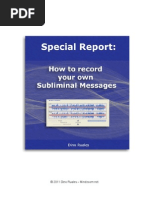 Download How to Record Your Own Subliminal Messages by Zelma Jex SN105257835 doc pdf