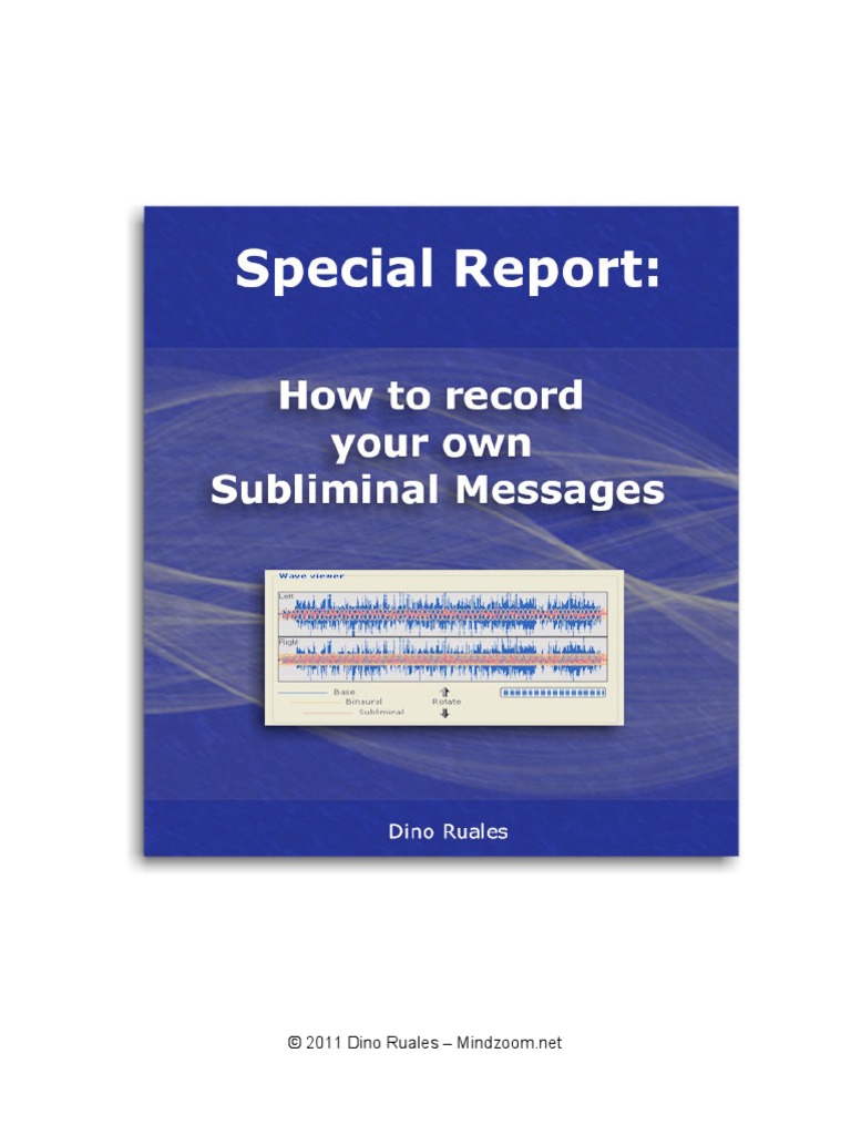 How To Record Your Own Subliminal Messages | PDF | Mp3 | Compact Disc