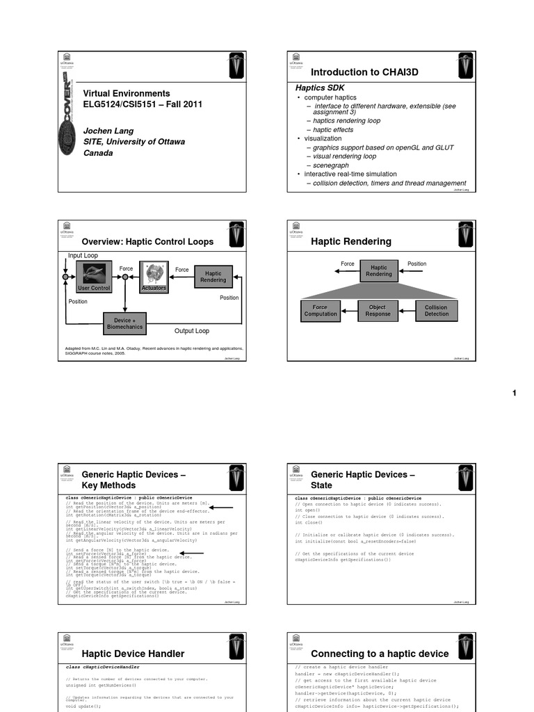 Lectur07-Introduction To CHAI3D | PDF | Rendering (Computer Graphics ...