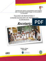 Recetario Talleres de Reposteria 2012