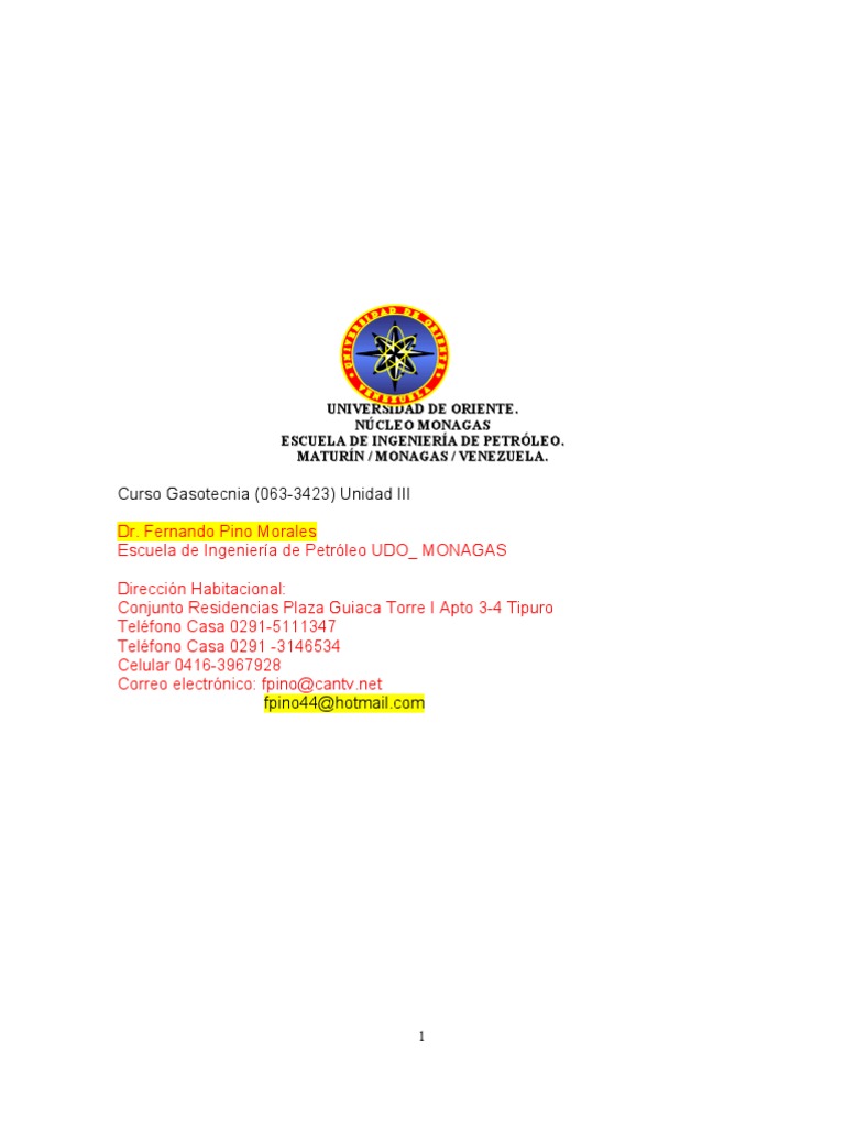 Metodos de Calculos de PWF | PDF | Gases | Densidad