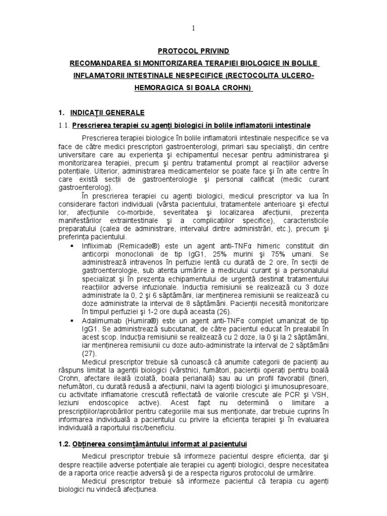 Protocol Boli Inflamatorii