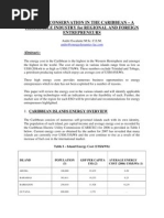 Andre Escalante, Energy Conservation in the Caribbean - A profitable Industry for regional and foreign Entrepeneurs, 10-2007