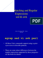 Pattern Matching and Regular Expressions Sed & Awk