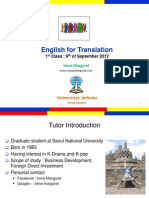 English For Translation Class1 Module1 (20120909)