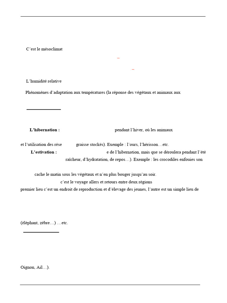 TD4 Écologie (Solution) | PDF | Température | Plantes