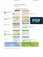 Calendario escolar 2012-2013