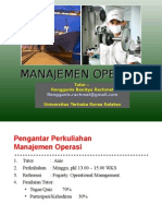 Manajemen Operasi - Chapter I