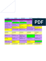 Class Schedule 2012-13
